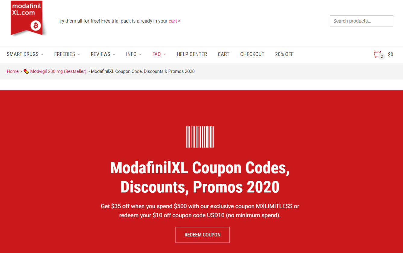 ModafinilXL Discounts