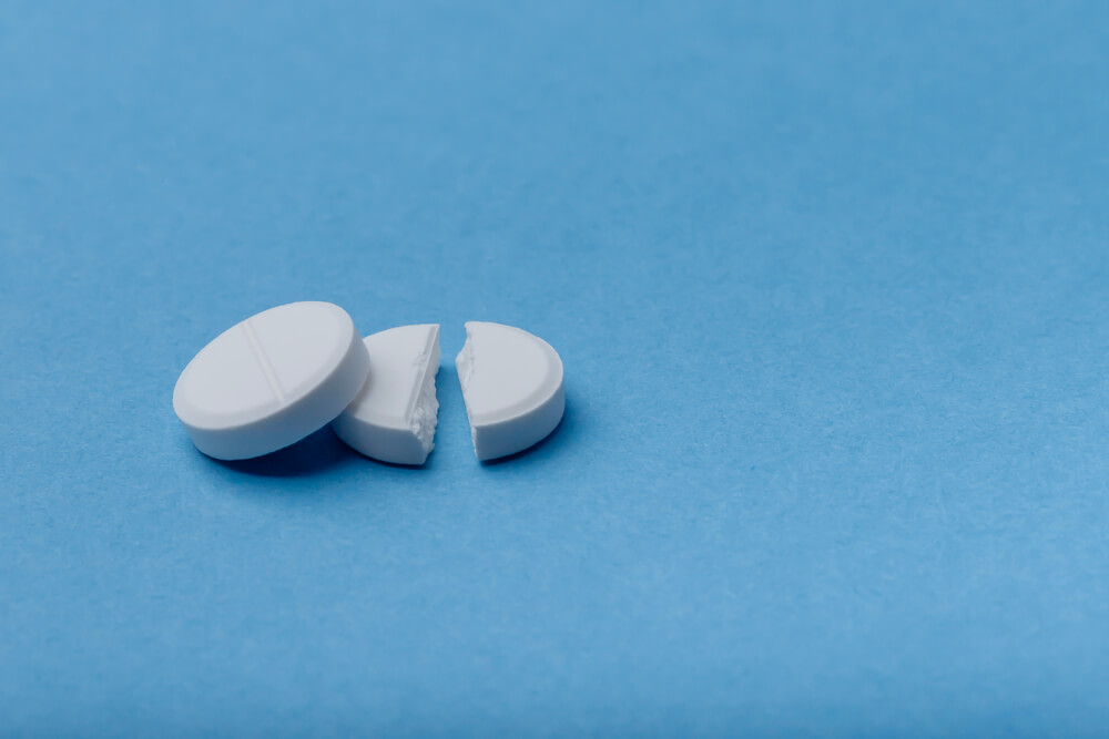 Modafinil Pill Cut in Half
