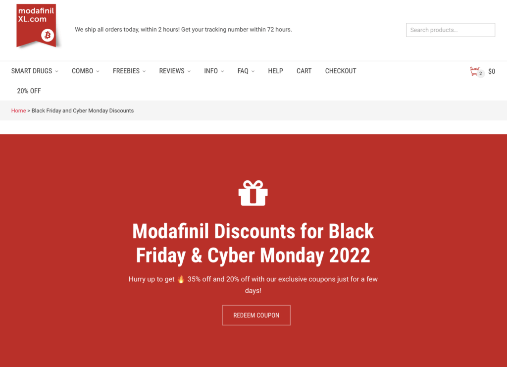 ModafinilXL BuyModa Black Friday Cyber Monday Deals 2022