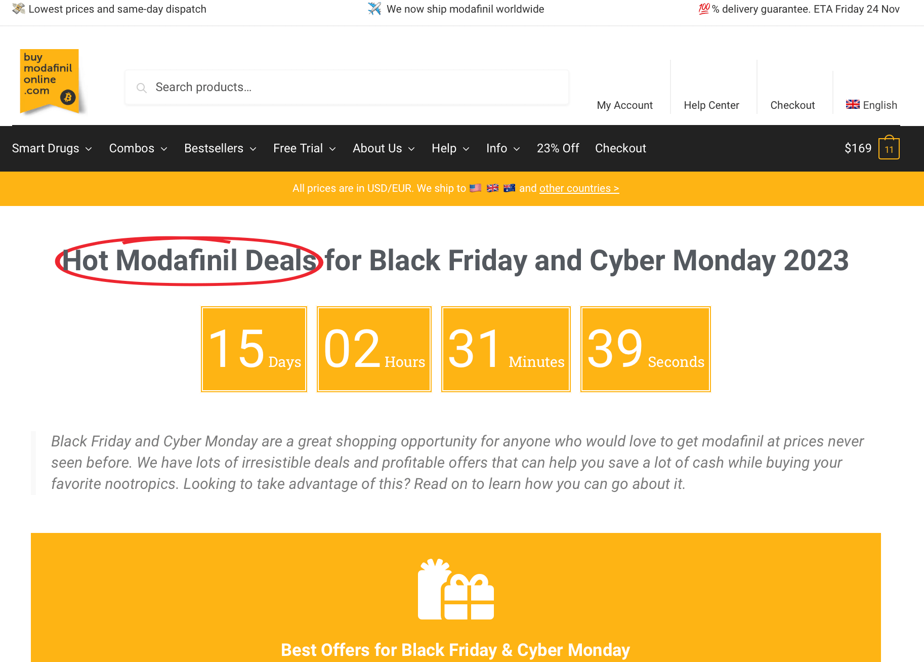 Buy Modafinil Online Black Friday Cyber Monday Deals 2023