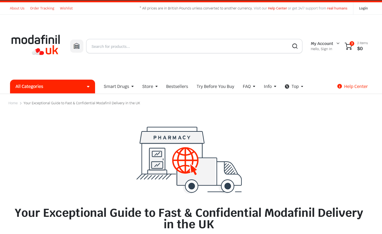 ModafinilUK Delivery Page