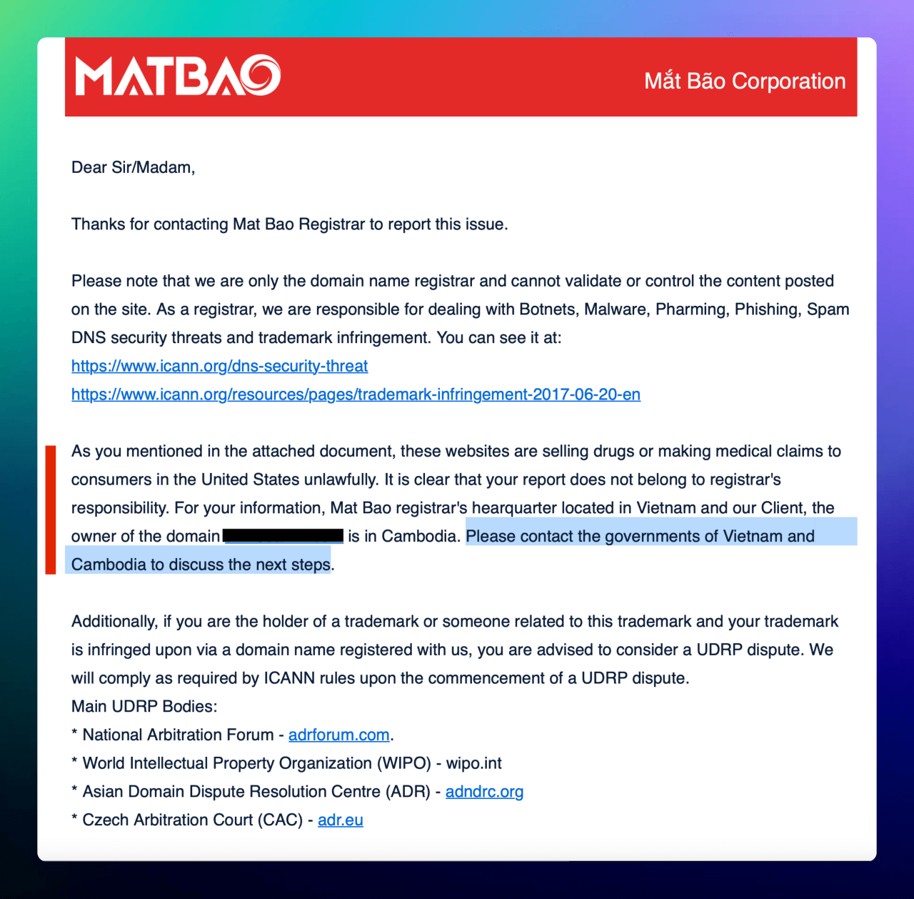 Matbao Bulletproof Registrar of Domains - Modafinil.org Matbao Bulletproof Registrar of Domains