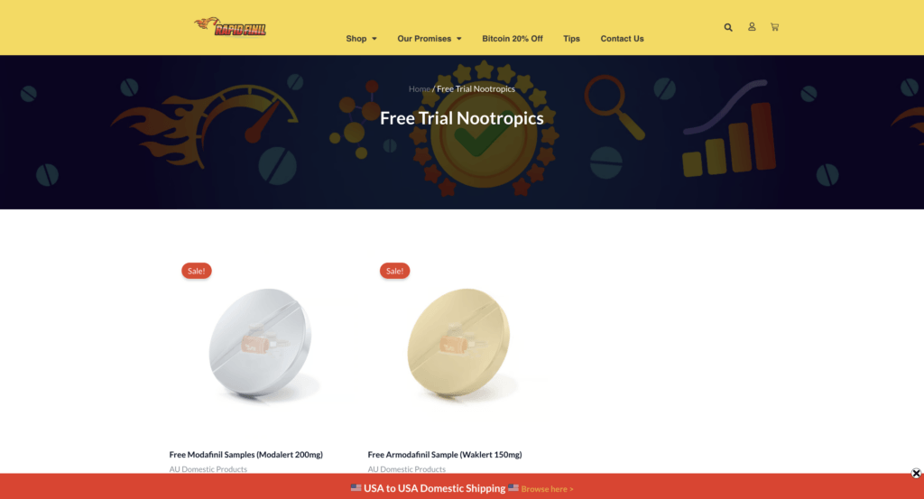 Free Nootropics at RapidFinil - Modafinil.org Free Nootropics at RapidFinil