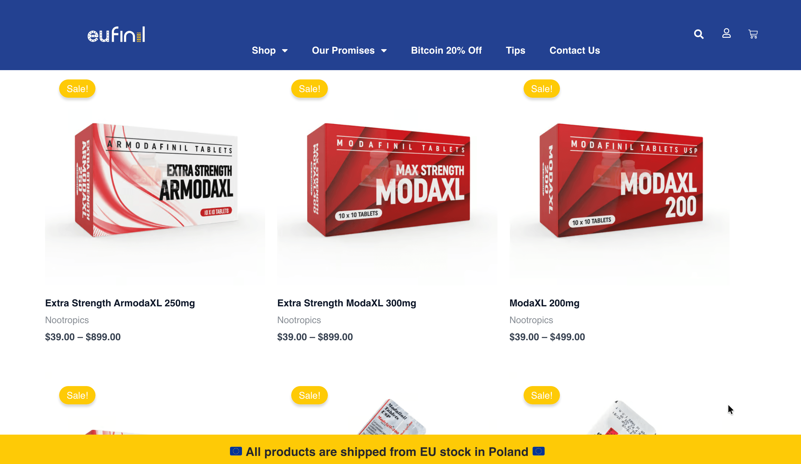Offered Product Range - Modafinil.org Offered Product Range